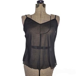 Sheer black cami size medium